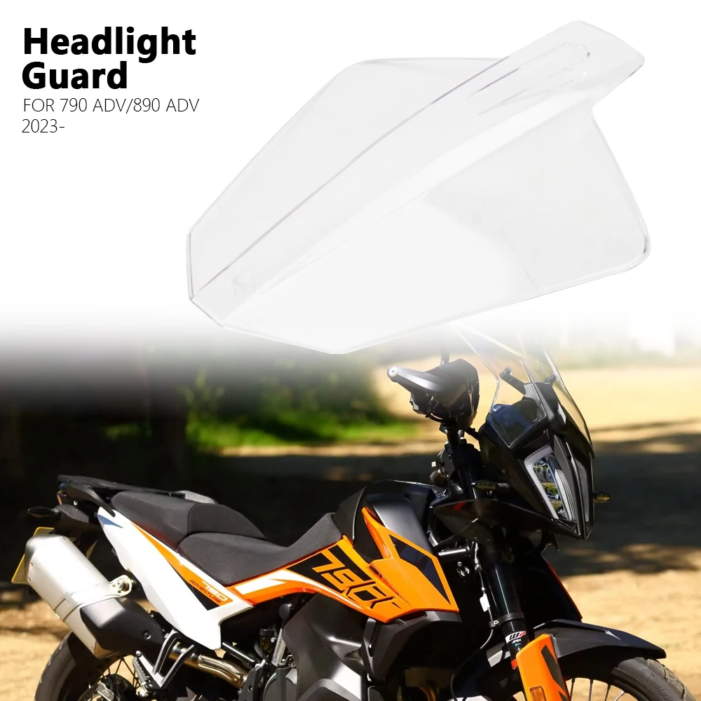 

Motorcycle New For 890 Adventure 790 ADVENTURE 2023 2024 Transparent Headlight Protector Grille Guard Cover Protection Grill