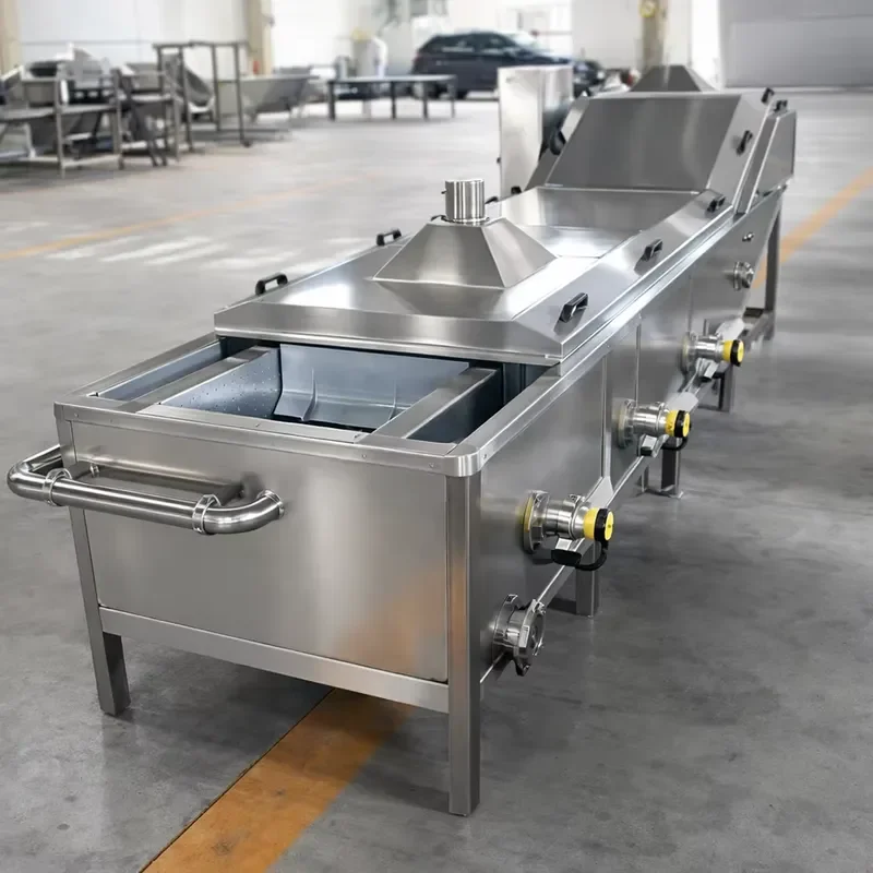 Automatic Vegetable Washing Machine 304 Stainless Steel Food Cleaning Equipment for Processing Factory
