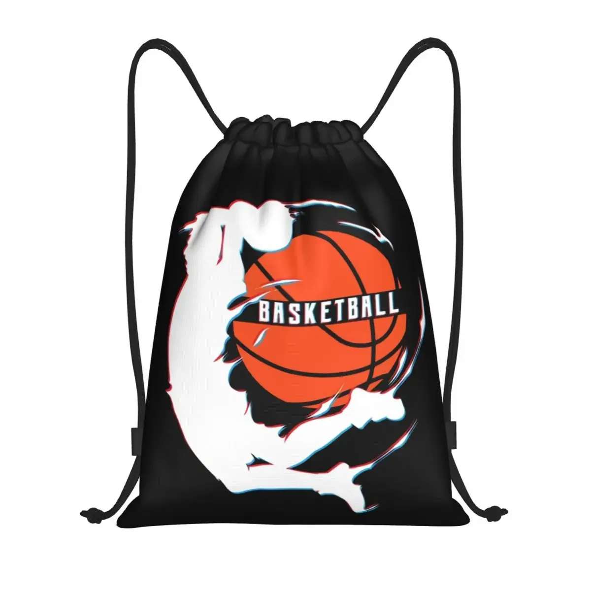 Custom Basketball Sports Pattern Drawstring Bags Men Women Portable Gym Sports Sackpack Training Storage Backpacks