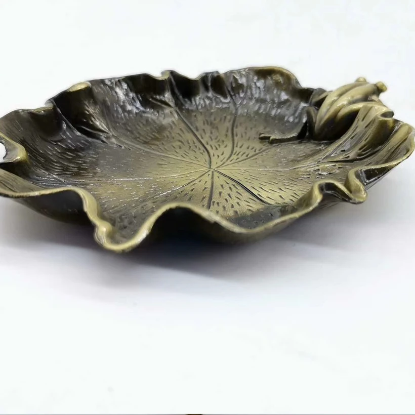 Copper Ware Collection: Copper Lotus Frog Plate, Pen Wash