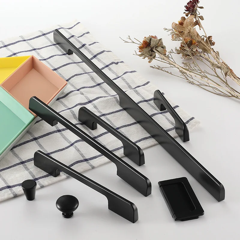 Black Cabinet Door Handle Shoe Cabinet Wardrobe Cabinet Drawer Door Handle Furniture Handle Directly From The Manufacturer