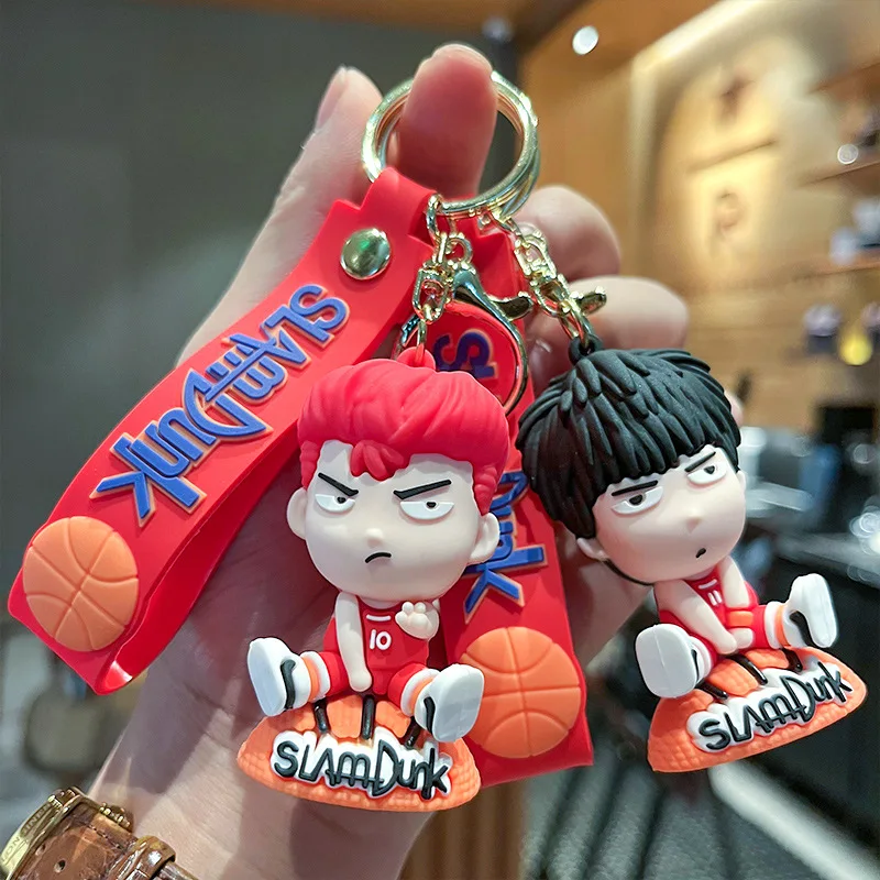 Slam Dunk Master Anime Cartoon Keychain Pendant Sakura Flower Path Flowing River Maple Handmade Doll Car Decoration