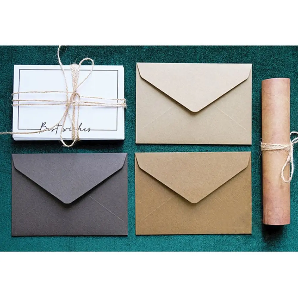 20pcs/pack Vintage Velvet Texture Western Envelopes Paper Pouch Greeting Cards Gift Wrap C6 Letters Envelopes