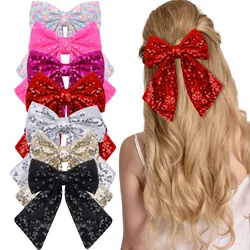 7pcs Mixed Color Sequin Long Tail Tassel Hair Clips for Girls Hair Bows Hair Accessories for Women Kids Headwear Hair Pin Set