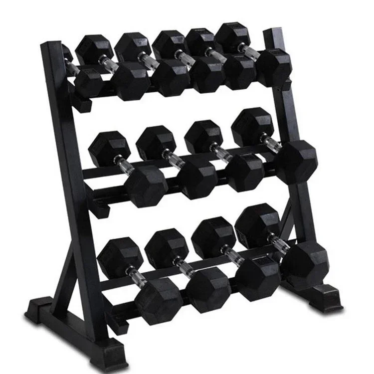 Three-layer Dumbbell Rack Home Personal Training Dumbbell Rack Hexagonal Dumbbell Display Rack Fitness Equipment Accessories