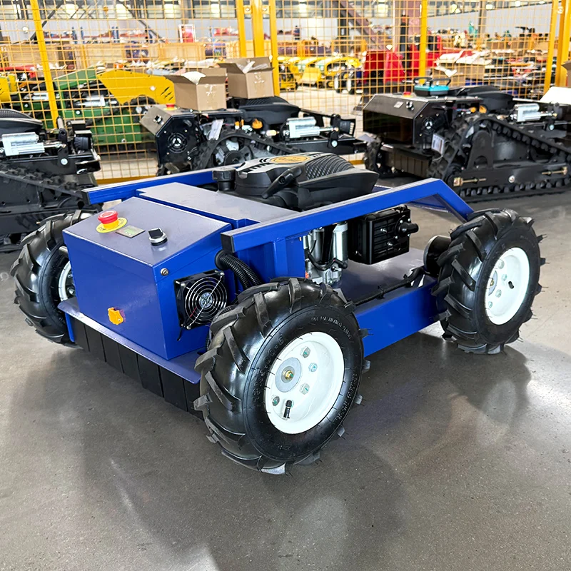 Customized 4wd Remote Control Wheel  Self  Turn Lawn Mower For Garden Farm Orchard Using