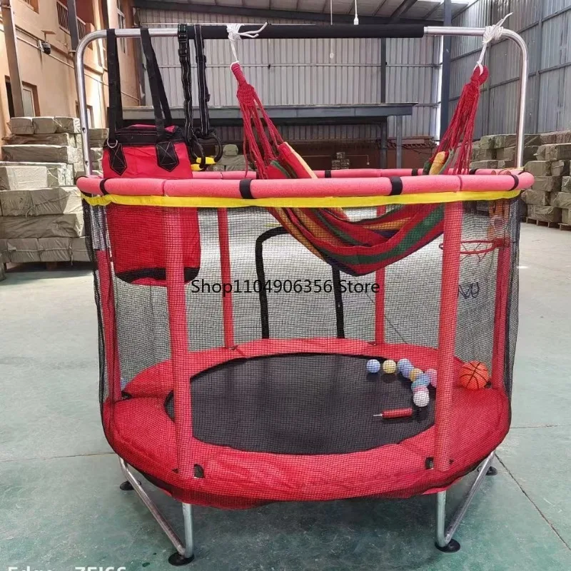 for Children's trampoline household small indoor and outdoor universal fitness belt protective net baby jumping bed toy swing