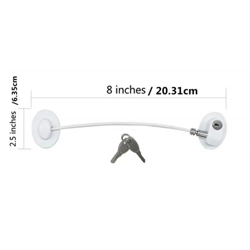 Cavo in acciaio inossidabile Blocco di sicurezza per bambini Blocco autoadesivo a prova di punzonatura Protezione per bambini Fissaggio forte