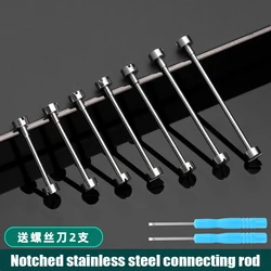For Gucci Fiyta Michael Kors MK Rossini notch leather strap connecting rod watch stainless steel screw rod accessory lead screw
