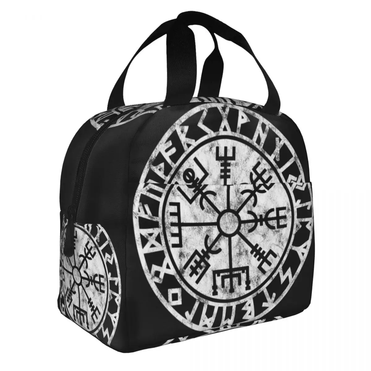 Vintage Vegvisir Symbol Thermal Insulated Lunch Bags Women Norse Viking Compass Resuable Lunch Tote for  Multifunction Food Box