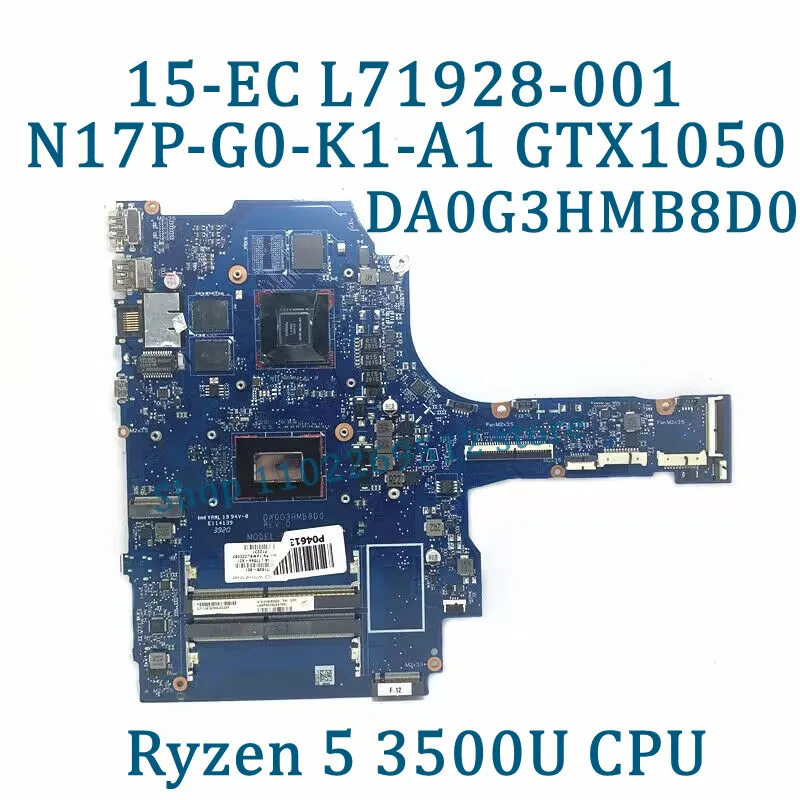

L71928-601 L71930-601 DA0G3HMB8D0 With R5 3500U/R7 3700U CPU GTX1050/GTX1650 For HP 15-EC Laptop Motherboard 100% Full Tested OK