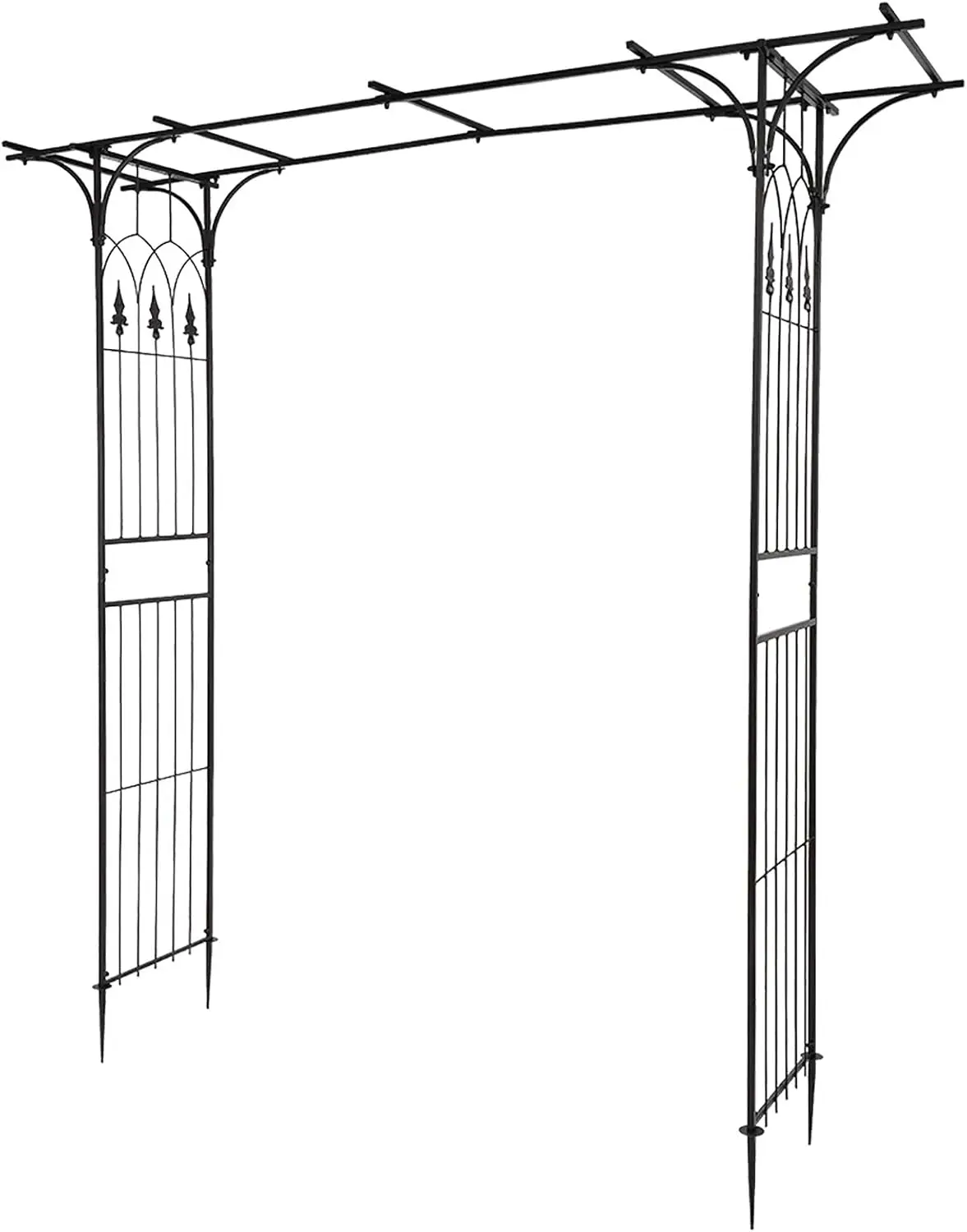 

Стальная садовая арка для свадьбы, опора для растений, декор для улицы - черная