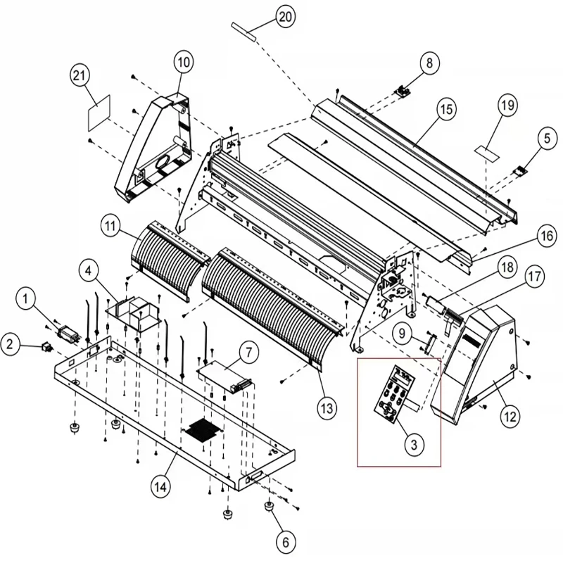 Per Graphtec CE5000 tastiera del pannello dell'interruttore a membrana per Graphtec CE5000-60 CE5000-120 CE3000-60 pellicola del pannello della tastiera del Plotter da taglio