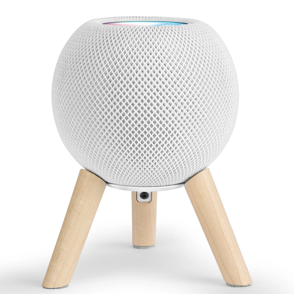 GGMM HP01 HomePod Mini altoparlante Staffa in legno squisita Installazione semplice Bella base in legno Base antiscivolo impermeabile