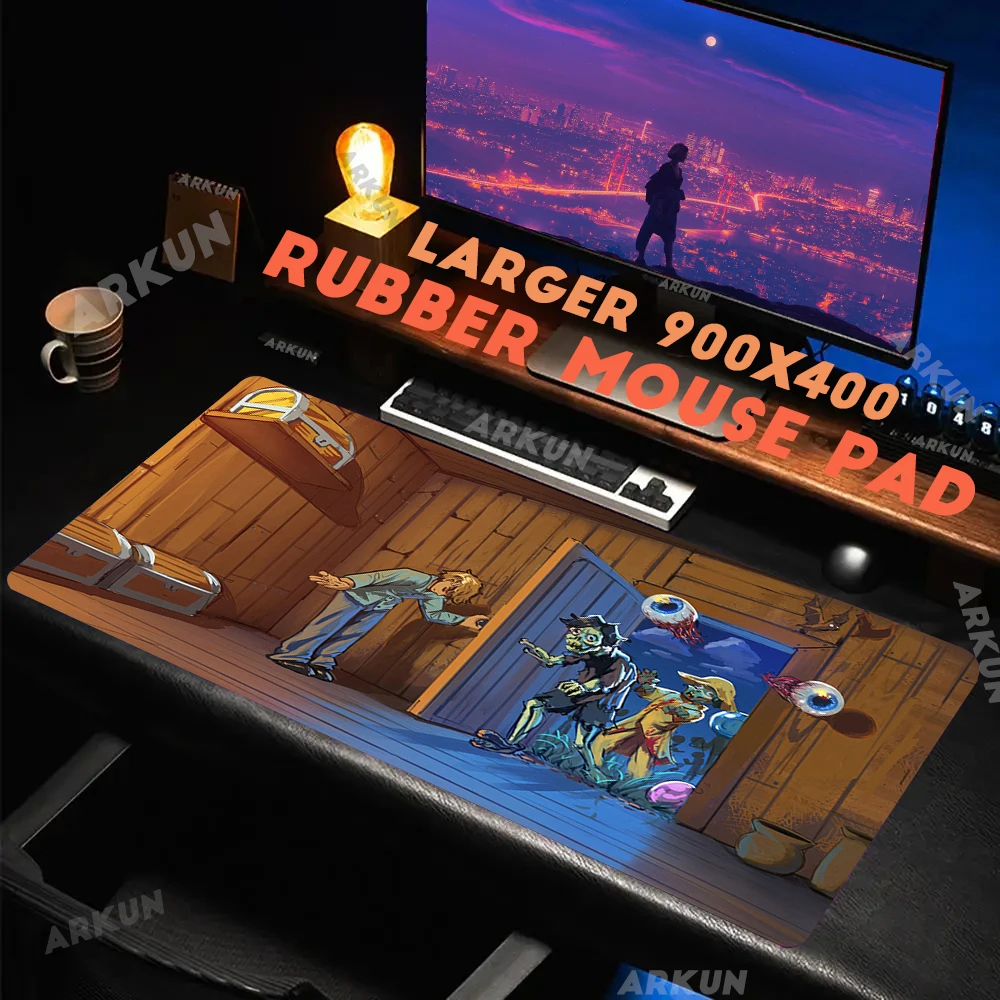 XXL Open World Survival Sandbox Non-Linear Production Game Terraria Mouse Pad Non-slip Large 900X400 Computer Art Game Table Mat