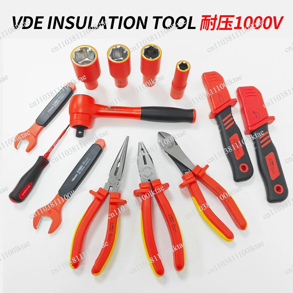 36-Piece Auto Repair Kit Insulation VDE High Voltage 1000v Anti-shock Special Tools for Electricians