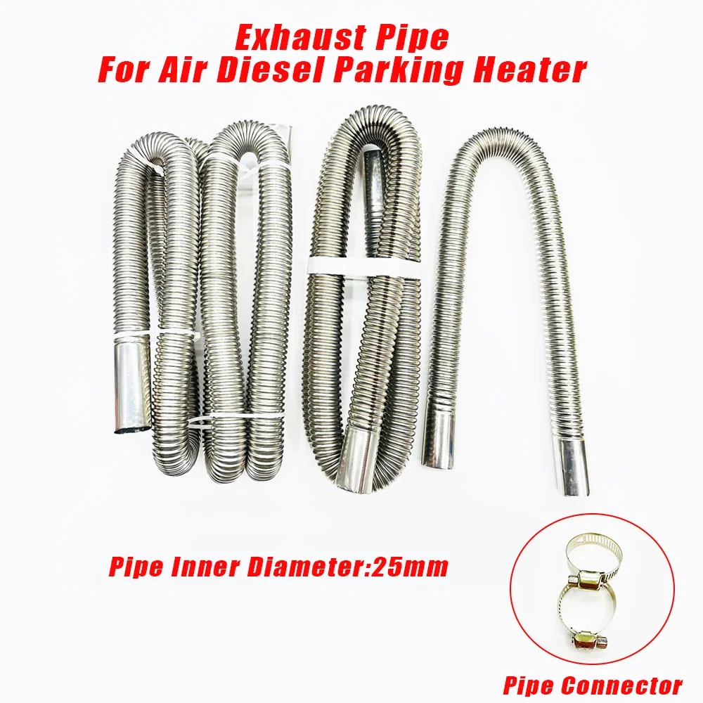 

60cm-300cm Elbow Pipe Air Parking Heater Exhaust Tube Connector with Clip for Webasto Boats Heater Car Heating Parts