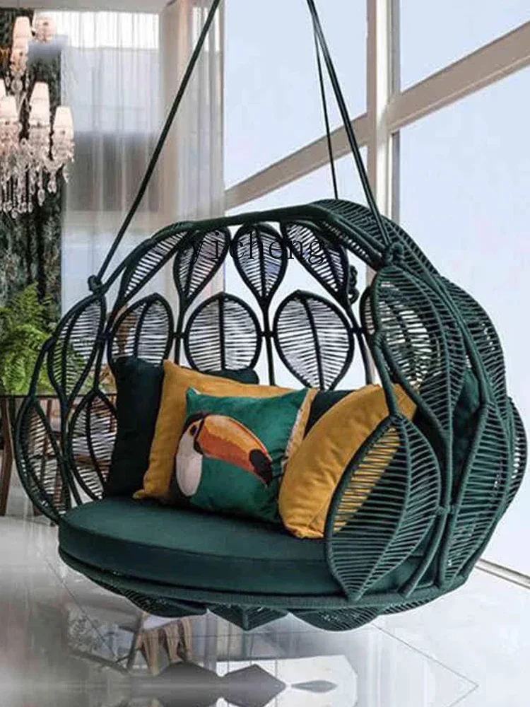 Bird's Nest Glider Swing Basket Rattan Chair Cradle Balcony Single Large Hammock