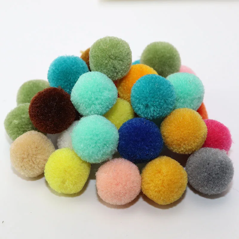 50Pcs/Pack 15mm Various Color Cashmere Ball Pompom Pompones DIY Wedding Sewing Home Velvet Ball Crafts Clothing Accessories