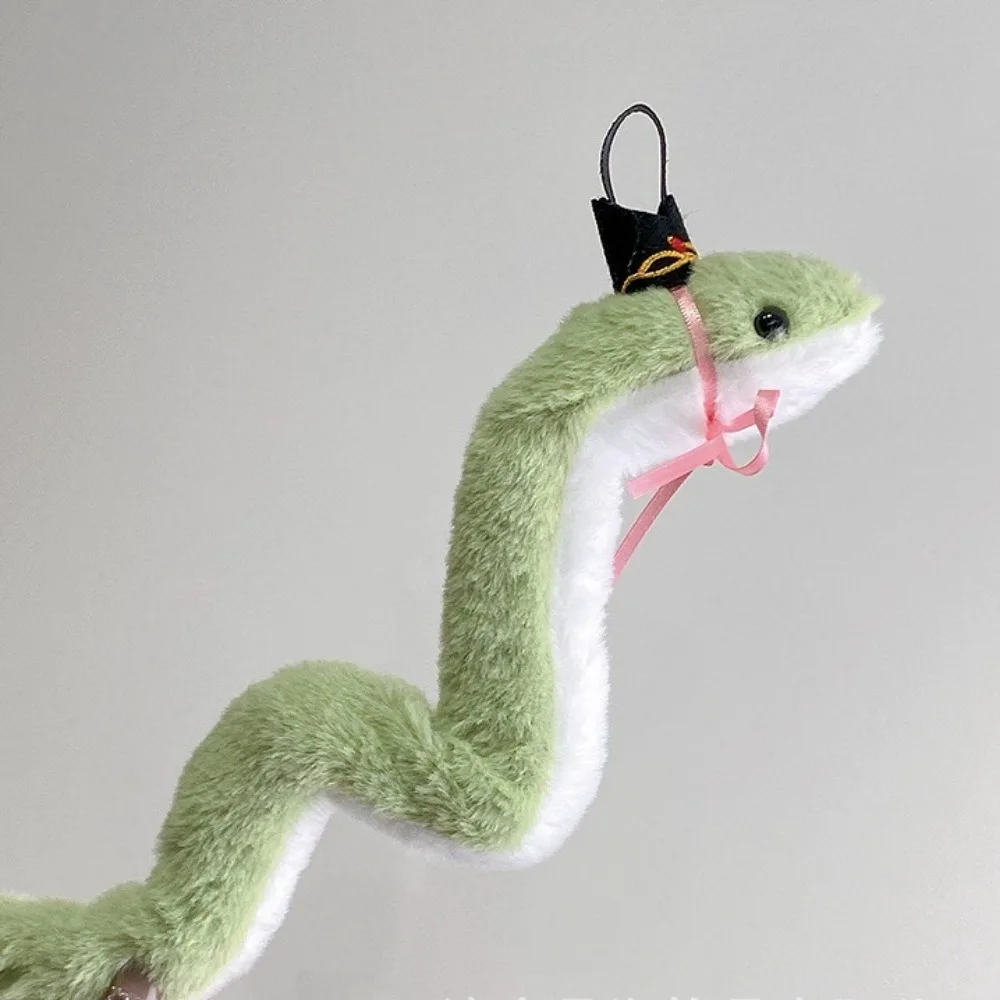 

Плюшевая плюшевая игрушка Year of The Snake, маленькая змея, мягкая плюшевая кукла со змеей, милая комфортная зеленая кукла-змея, подарок для детей