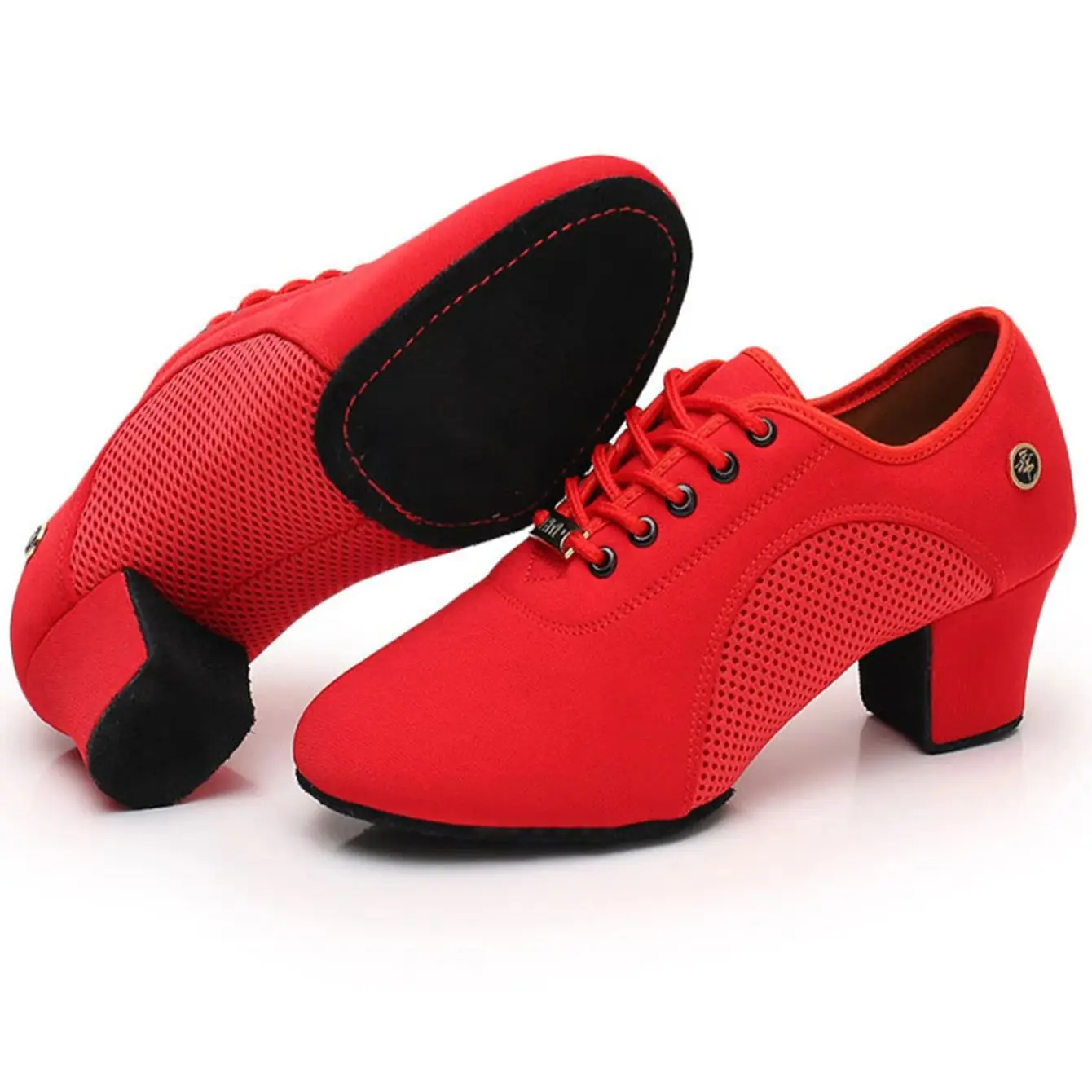 Women\'s Latin Dance Shoes Jazz Ballroom Salsa Dancing Shoes High Heels Children Training, Modern Tango Sneakers, Female 35-42