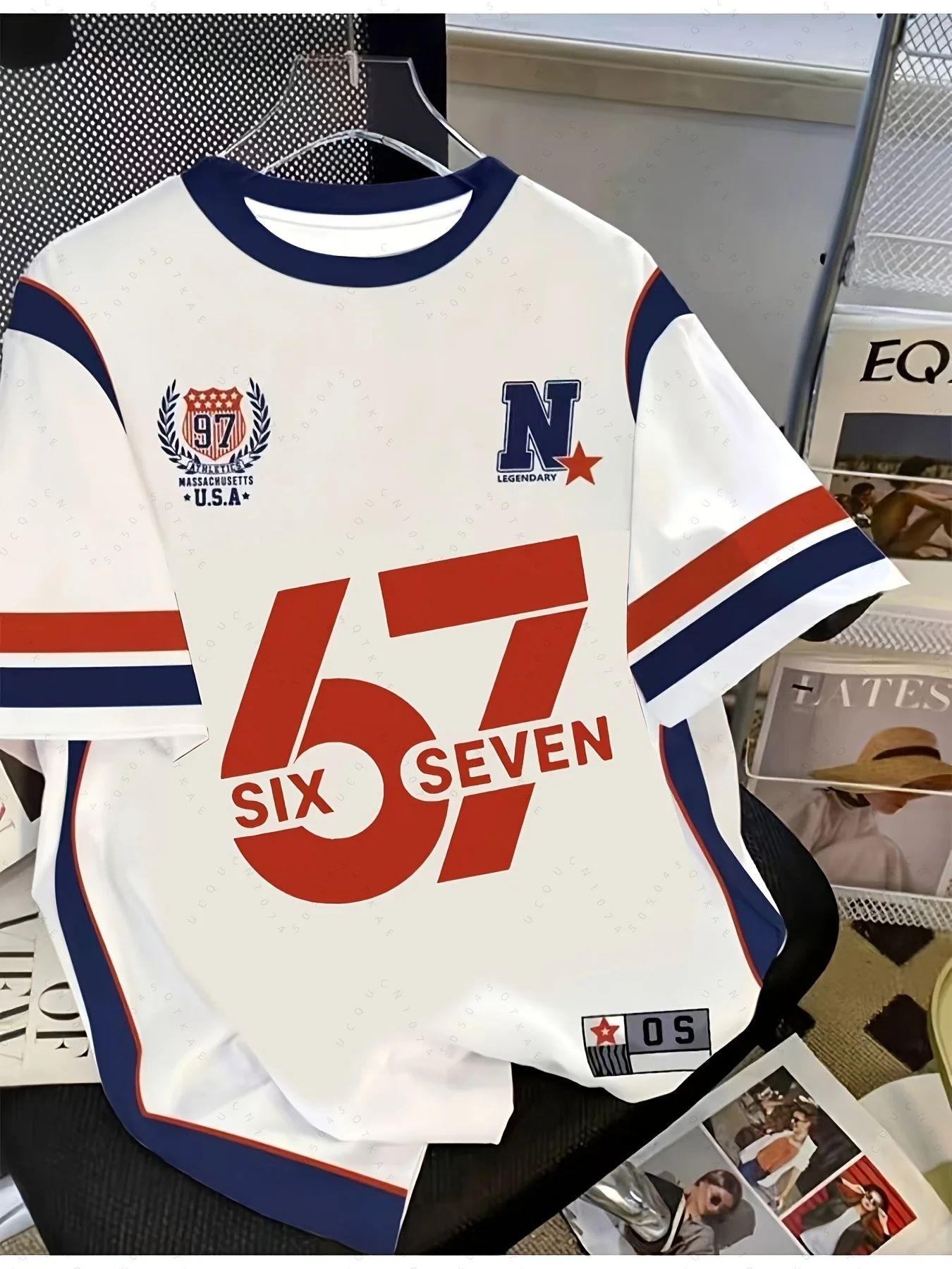 

67 Meme T-Shirt For Kids Funny Digital 3d Print Number 67 Football Jersey T Shirt Oversized Jersey Style Fashion Kids Clothes