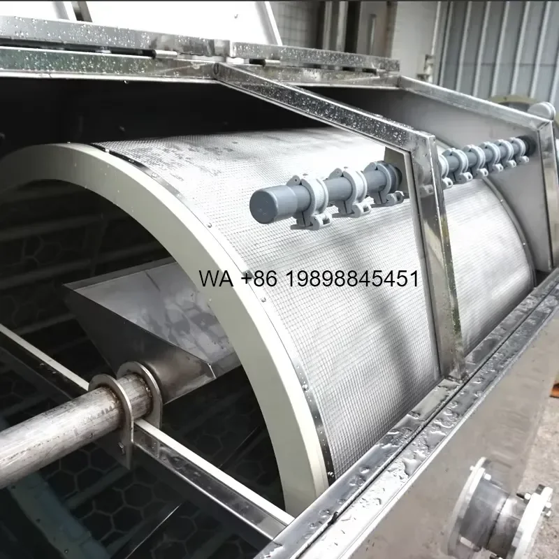 Wmwmnu Shrimp Farming Equipment Water Filter System Rotating Drum Filter for Aquaculture Pond Filtration