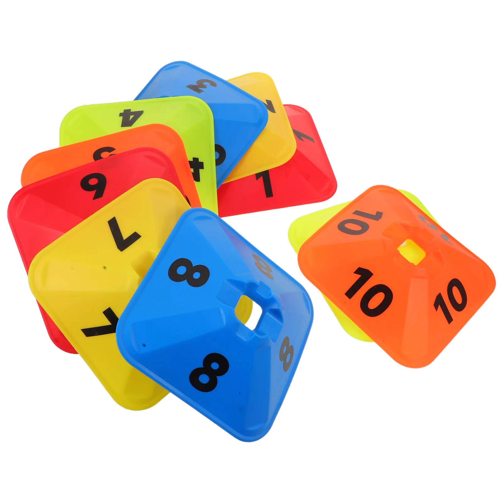 

10 Pcs Basketball Sports Logo Disc Cones for Training Aids Agility Spots Markers