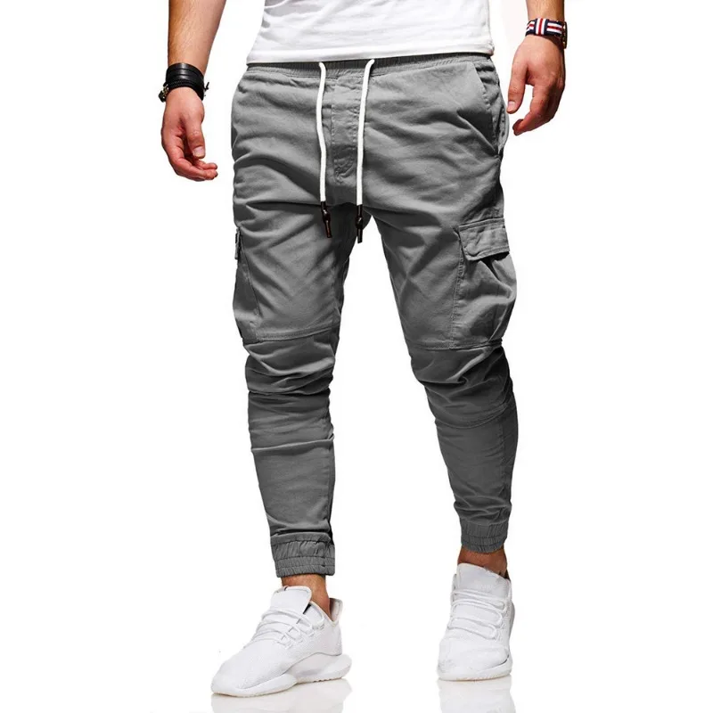 Men Casual Sports Pants Sweatpants Male Hip Hop Harem Pencil Pants Trousers Size S-3XL images - 6