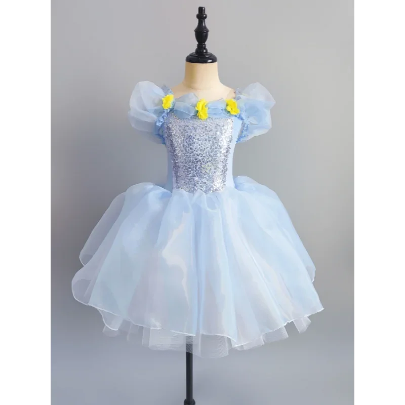 Children's Sequins Professional Ballet Skirt Swan Dance Performance Ballet Costume Girl Dance Costume