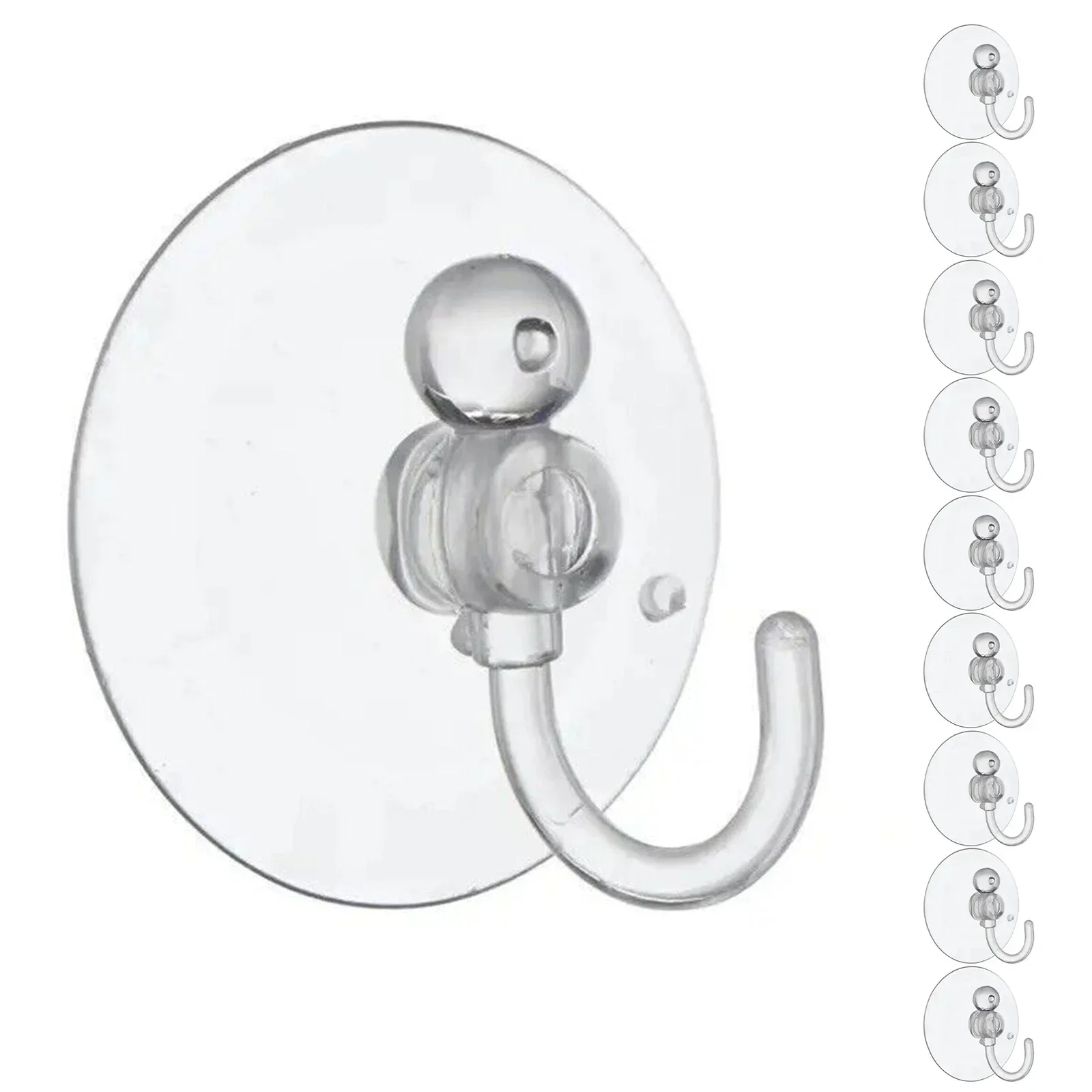 Damage Free Reusable Suction Cup Suitable For Various Surfaces Perfect For Holding Curtains And Utensils 10PCS