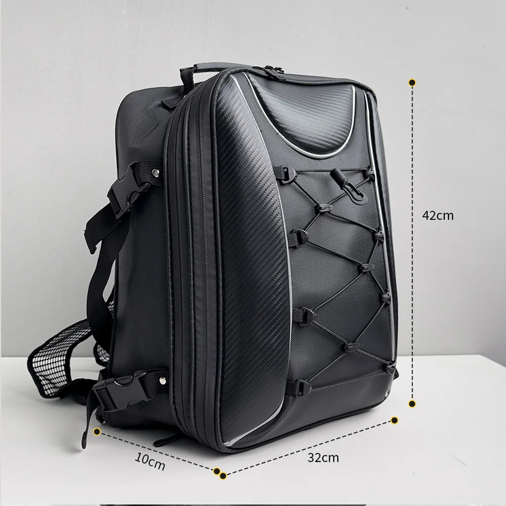 Portable Motorcycle Rear Seat Tail Bag Multifunctional Fuel Tank Handbag Motorbike Storage Luggage Box for Moto Travel Riding