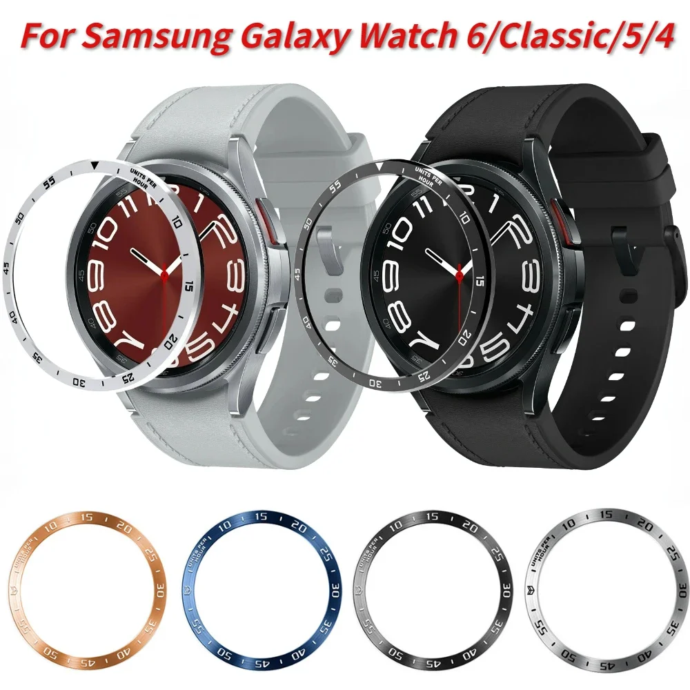 Metalllünette für Samsung Galaxy Watch 6/5/4 44 mm 40 mm 6 Classic 47 mm 43 mm Abdeckung für Samsung Watch 4 Classic 46 mm 42 mm Skalaring