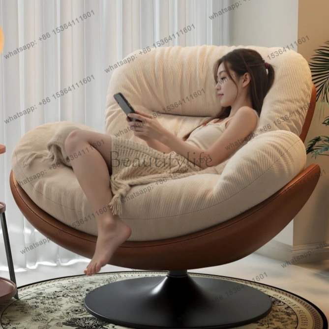 Lazy Sofa Rotating Eggshell Chair Rocking Chair Recliner Balcony Household Sleepable Leisure Single Sofa Nest Chair Schlafsofa