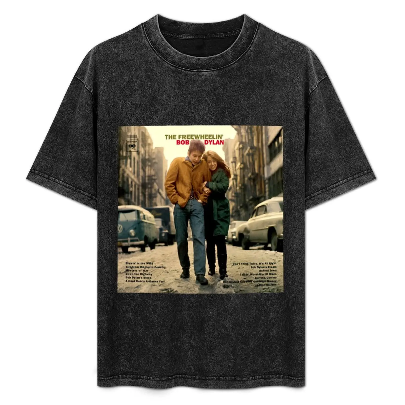 

Bób Dylán The Freewheelin Bób Dylán Album Cover T-Shirt anime figures graphics mens white t shirts