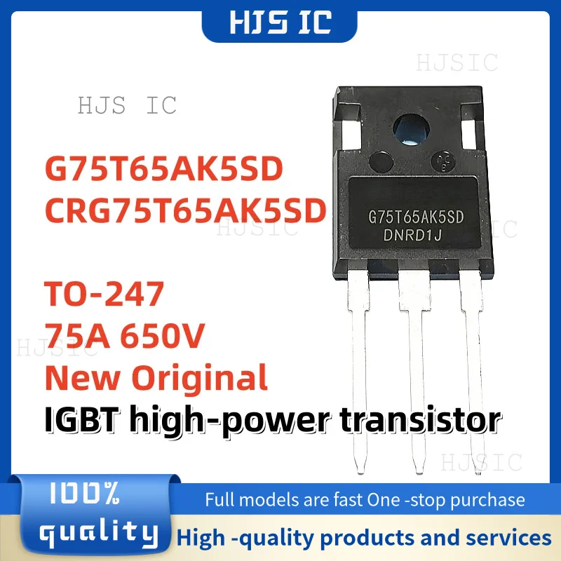 New Original 5/10/20Pcs G75T65AK5SD CRG75T65AK5SD TO-247 650V 75A IGBT high-power transistor Best Quality In Stock