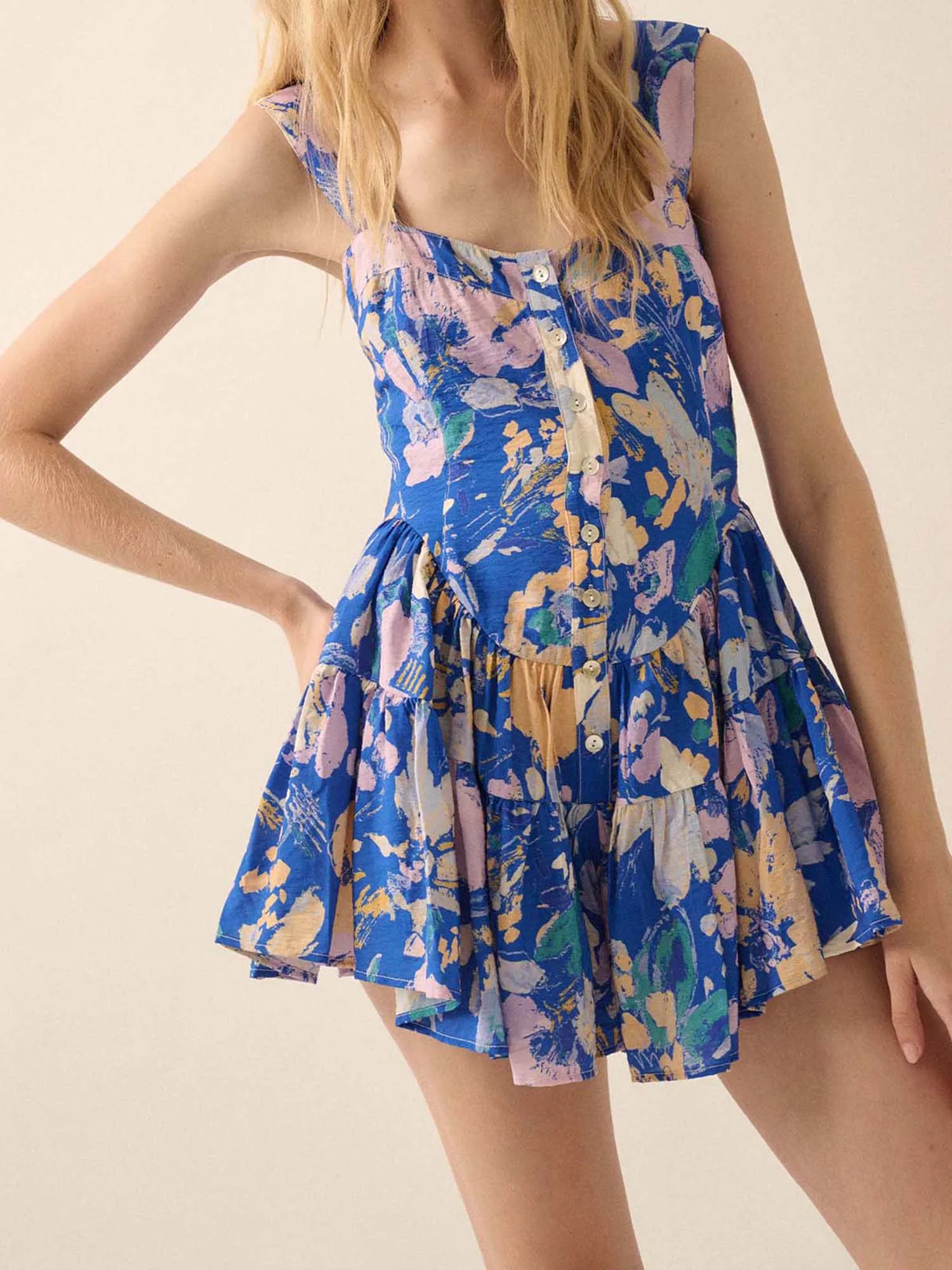 Elegante abito in pizzo con scollo a V, vestibilità senza maniche, abito da cocktail party con chiusura a cerniera e ricami floreali