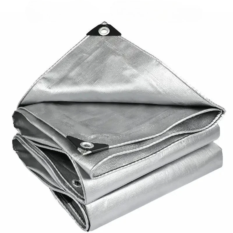 Double-sided silver-coated waterproof cloth, thickened sun-proof and rain-proof tarpaulin, for dock cargo covering,