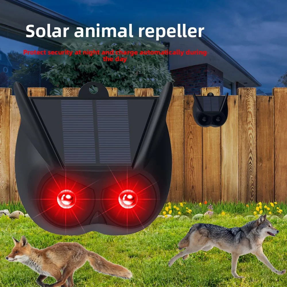 

Новый солнечный репеллент для животных, красный свет, мигающий предупредительный световой сигнал, автоматический репеллент для птиц, чтобы ловить ласки