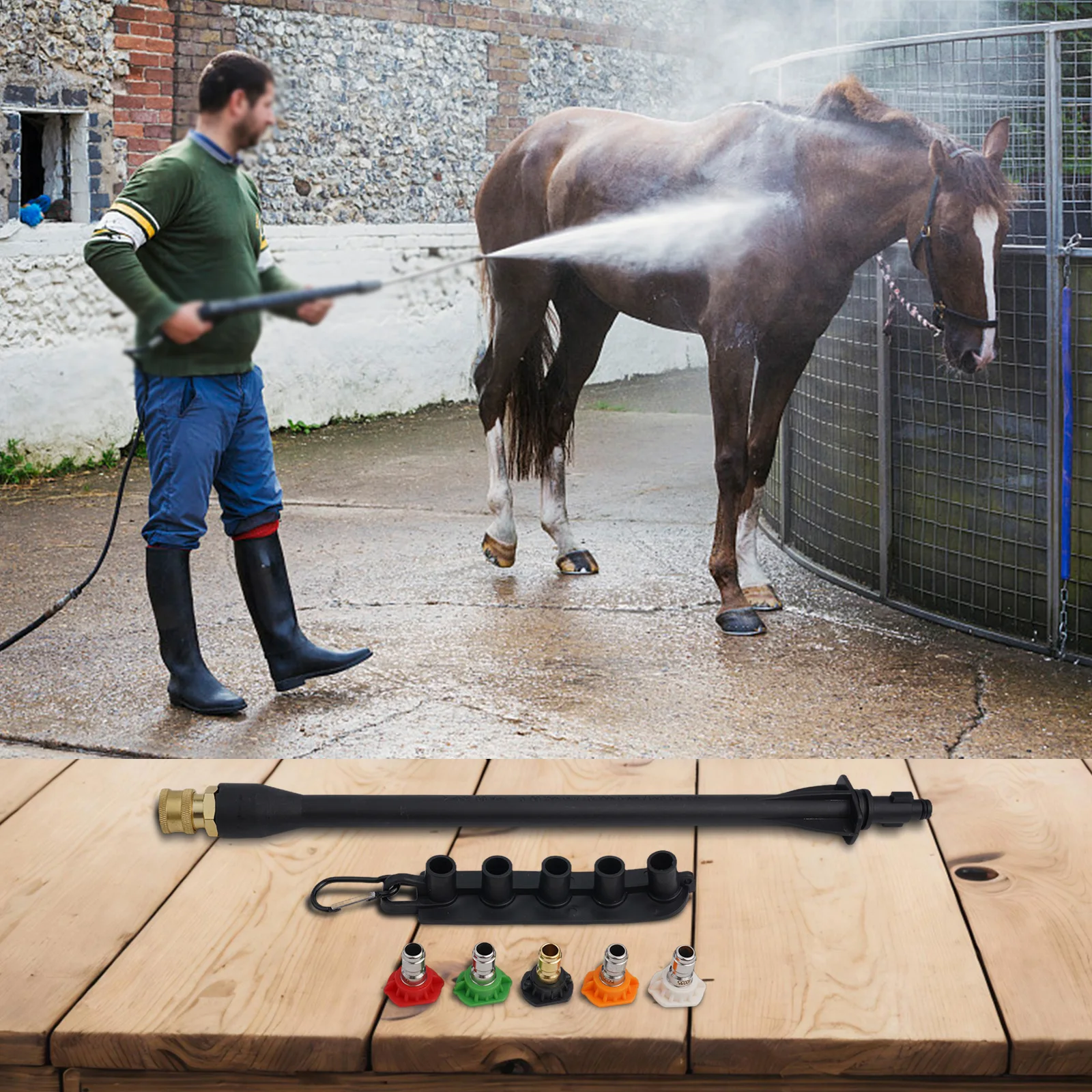 

Brand New Long Lasting Practical Spray Wand For Pressure Washer 1/4inch Efficient Cleaning For Pressure Washer