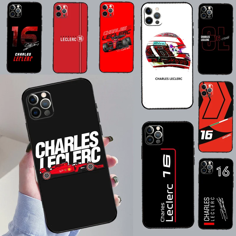 Charles Leclerc 16 Phone Case For iPhone 16 15 14 13 11 12 Pro Max 13 12 mini XR 15 16 Plus 16e Cover Funda