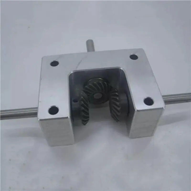 ABKS-Transmission Assembly Spiral Bevel Gear 1:1 90-Degree Differential Shaft Diameter Dual Output Small Converter 8MM