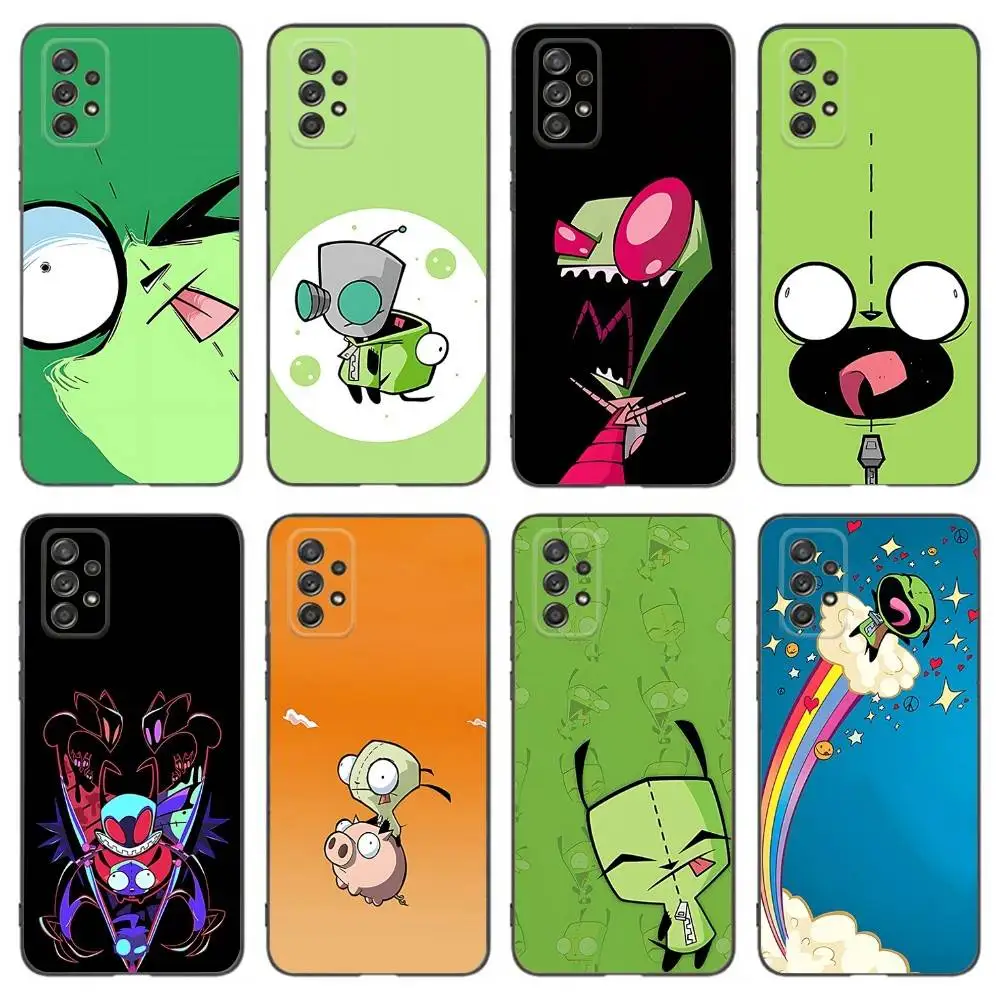 

I-Invader Z-Zim Gir Phone Case For Samsung Galaxy A 91,80,73,72,53,52,51,22,5G,Plus,J,Note Soft Black Cover