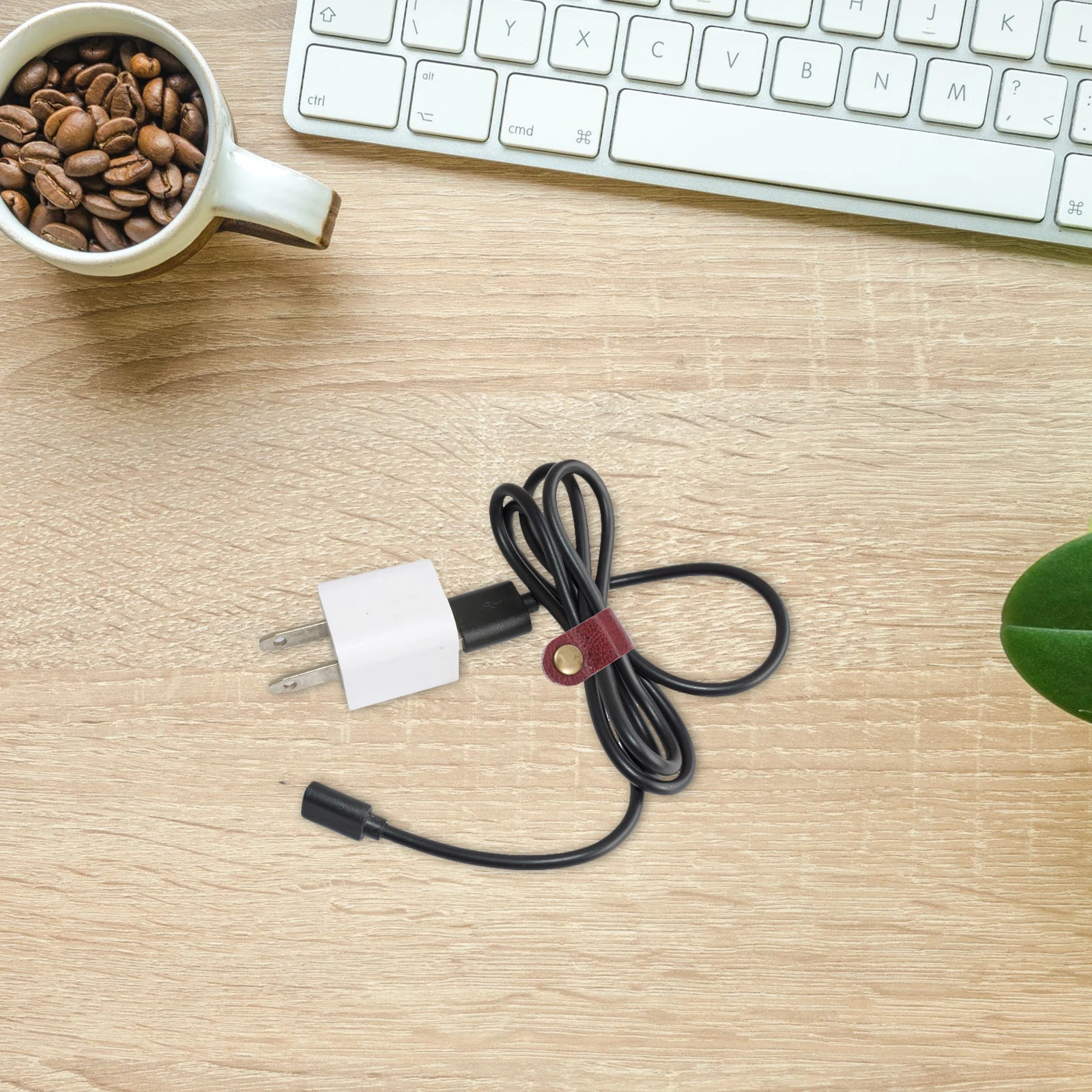 

24Pcs Premium Cow Leather Cable Clips Durable Cord Organizers USB Cable Tidy Keepers