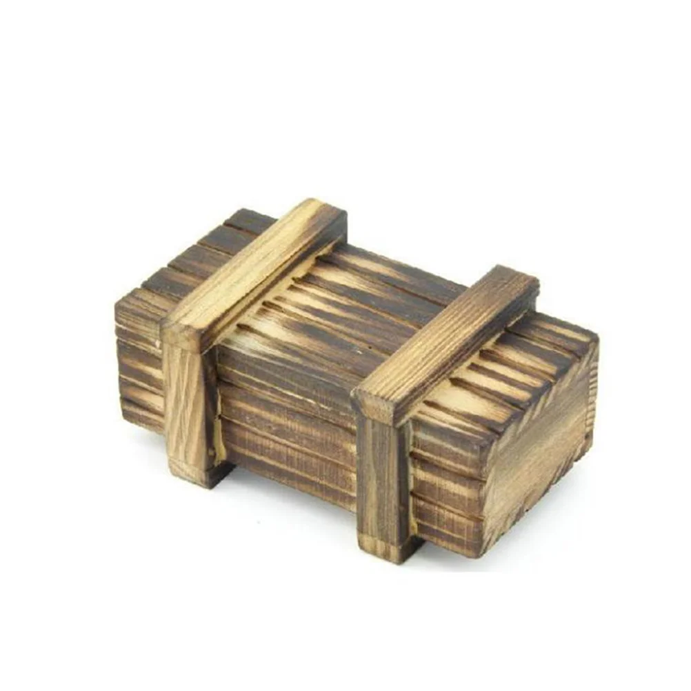 Wooden Small Educational Puzzle Secret Lock Box Box Special Unique Creative Gift Box Brainteaser Hidden Compartment Box For