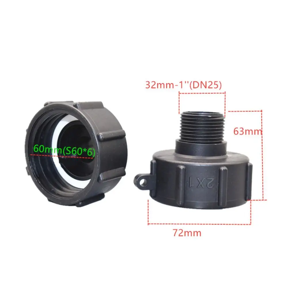 

New S60 IBC Ton Barrel Connector IBC Accessories IBC Tank Adapter Fine Thread Plastic Hose Connector Ton Barrel