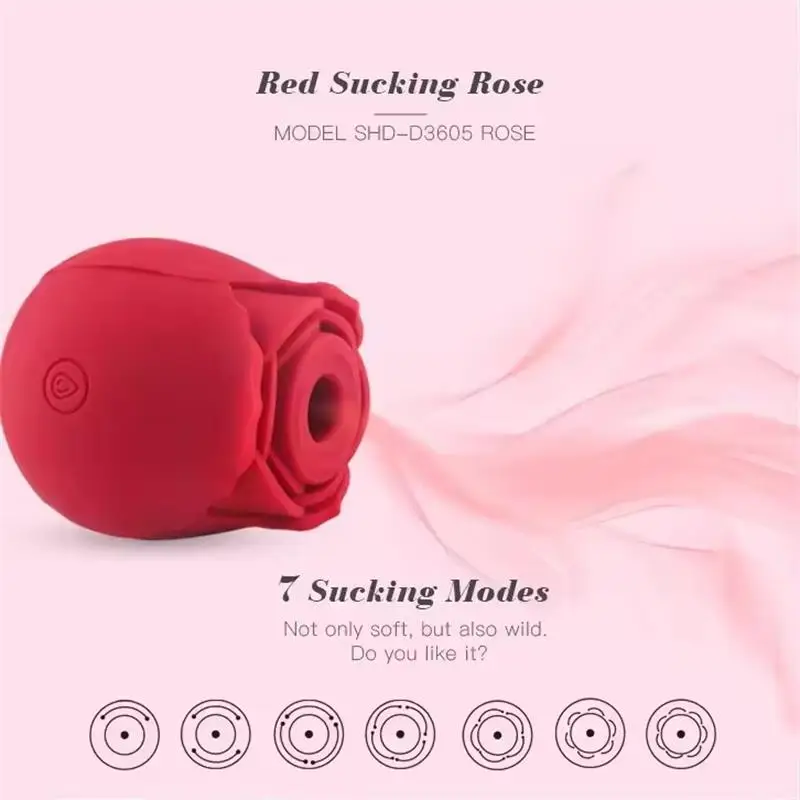 Red Rose Vagina Sucking Vibrator 10 Mode sucking modes G Spot Clitoral and sexy nipple Sucking Stimulator sex toys image 2