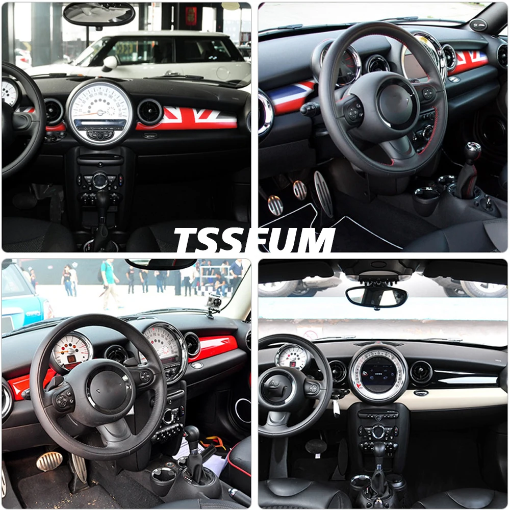 Union Jack Car Interior Dashboard Instrument Trim Panel Cover Sticker Decoration For Mini Cooper S R55 Clubman R56 R57 R58 R59