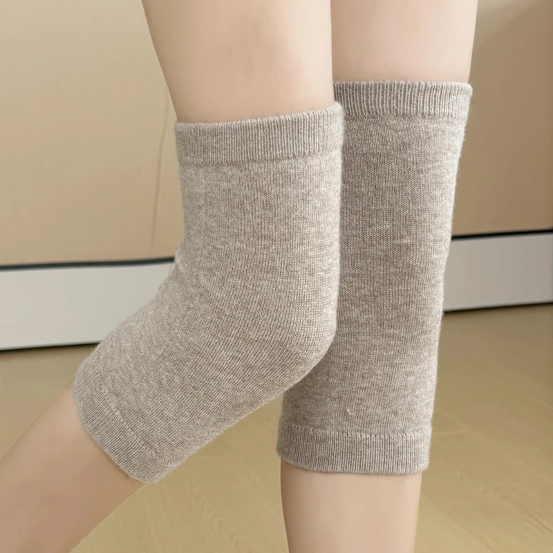 100% rodilleras de Cachemira Otoño Invierno Unisex cálido cómodo articulación de rodilla cubierta de protección contra el frío Color sólido tejido sin encuadernación