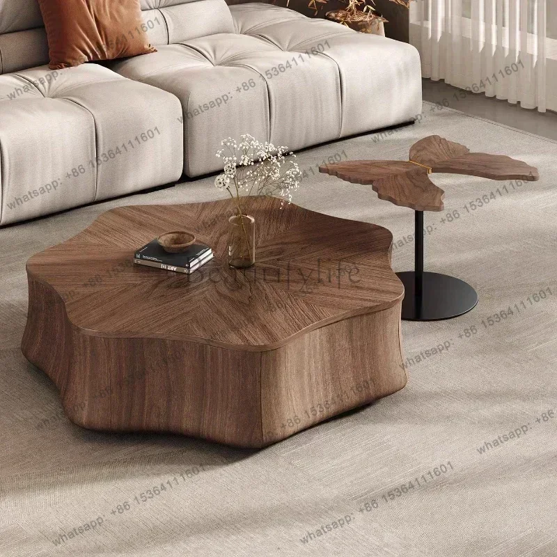 YJ Sedentary Table Home Furnitures Modern Luxury French Butterfly Petal Coffee Tables Living Room Furniture Side Table Desk